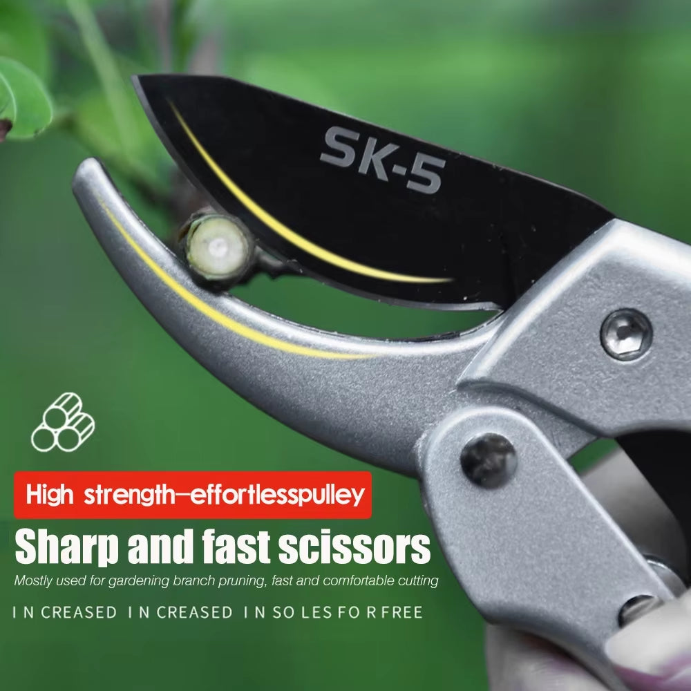 Garden Pruning Shears Plant Trim Horticulture Hand Pruner Shrub Garden Scissor Orchard Branch Shear Tools for Farm Garden Tools