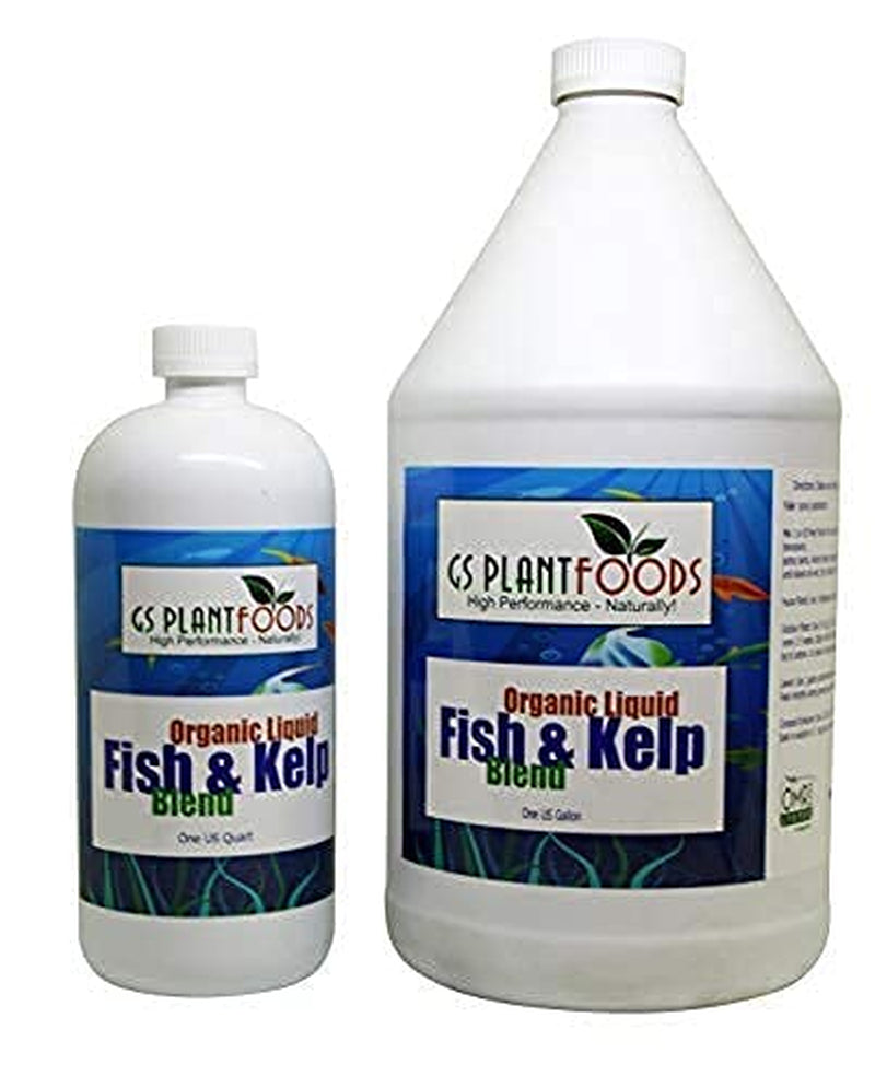 Omri Listed Fish & Kelp Fertilizer by  (1 Gallon) - Organic Fertilizer for Vegetables, Trees, Lawns, Shrubs, Flowers, Seeds & Plants - Hydrolyzed Fish and Seaweed Blend