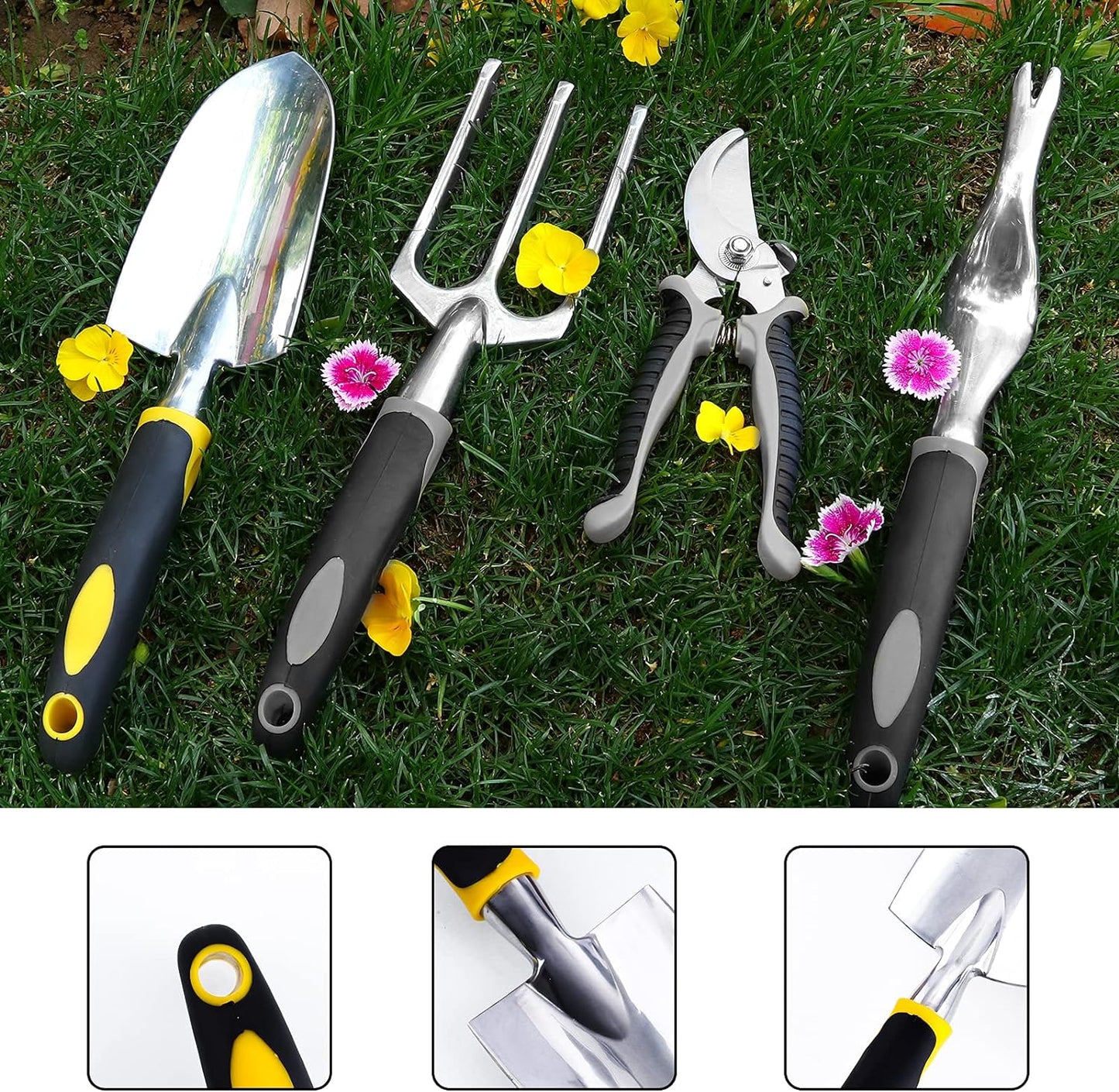 Garden Weeder Tools Non-Slip Ergonomic Handle Aluminum Gardening Tools for Gardening (Weeder)