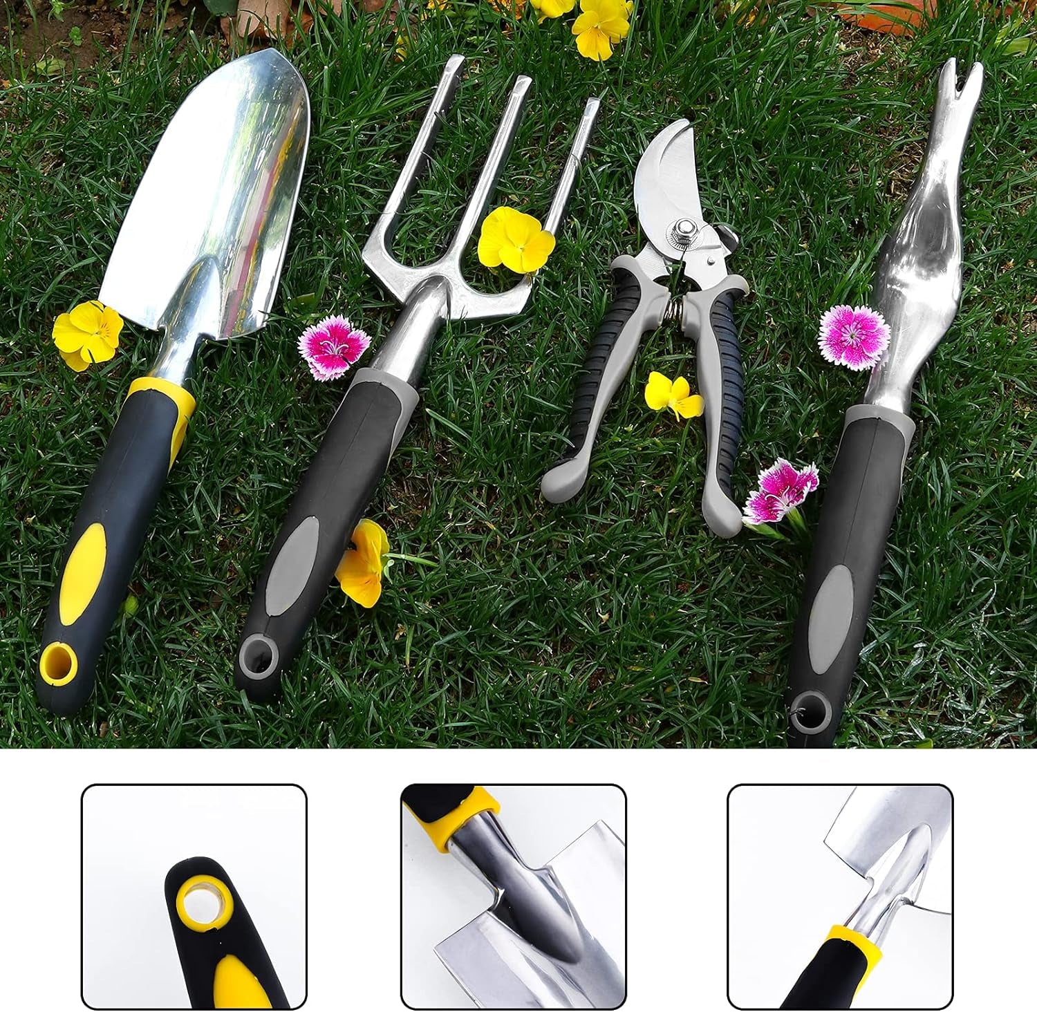 Garden Weeder Tools Non-Slip Ergonomic Handle Aluminum Gardening Tools for Gardening (Weeder)