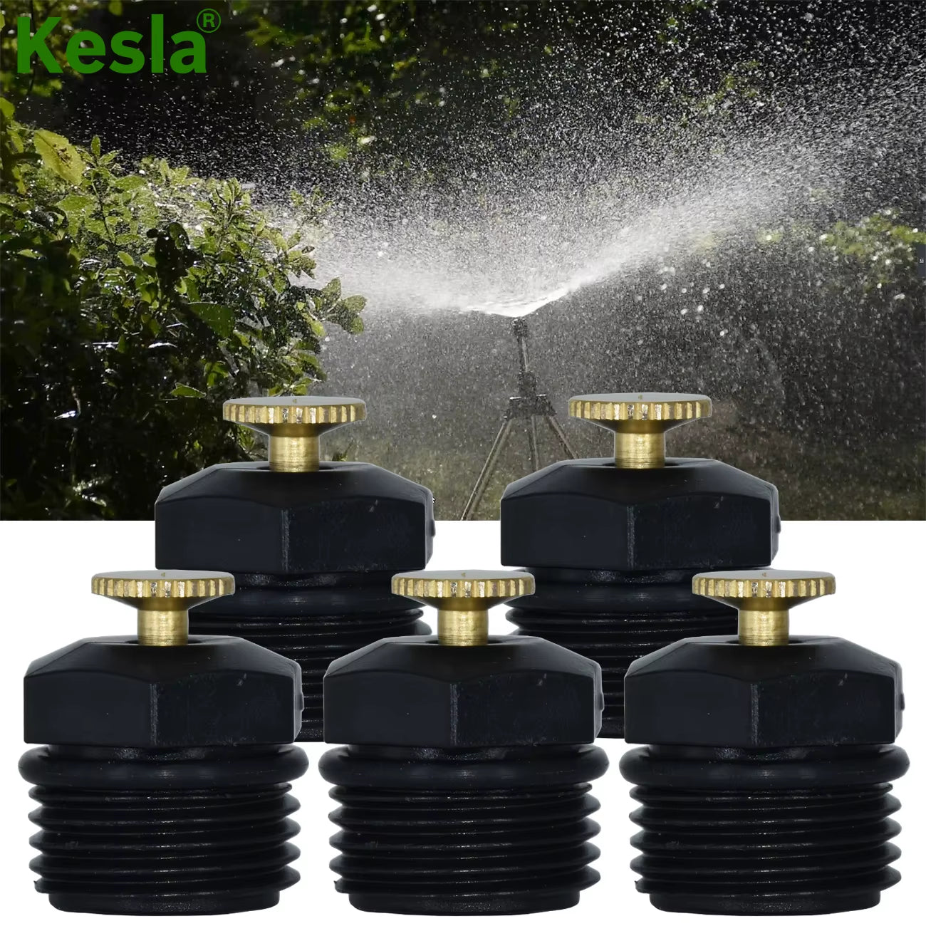 5PCS 20Mm Adjustable Watering Sprinkler 1/2'' Thread Spray Nozzle Garden Lawn Drip Irrigation System Kit Home Garden Tools