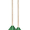 Pack of 2 Kids Rake with Hardwood Handle, Durable Plastic Head to Sweep Leaves in Lawn and Tidying up the Garden, 34" (Green)