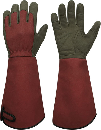 Long Gardening Gloves, Rose Pruning Thorn Proof Gardening Gloves for Bushes Cacti Gardener Gift