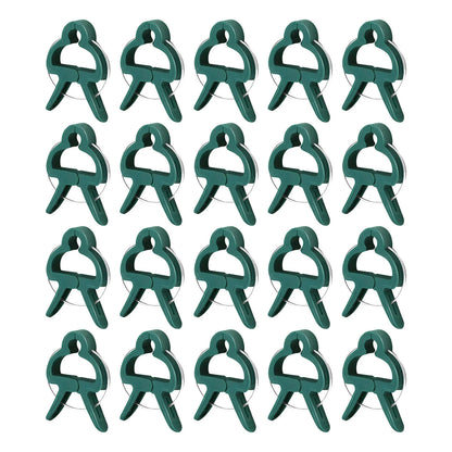 Plant Clips, Tomato Clips for Plant Support 20 PC -Green Gentle Gardening Plant & Flower Lever Loop Gripper Clips, Tool for Supporting or Straightening Plant Stems, Stalks, and Vines, Garden Clips