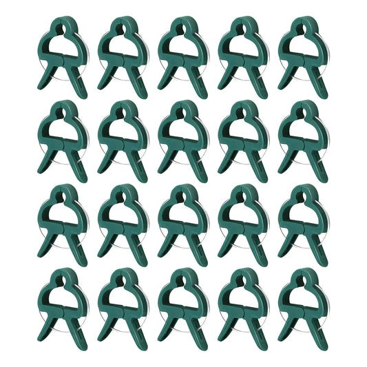 Plant Clips, Tomato Clips for Plant Support 20 PC -Green Gentle Gardening Plant & Flower Lever Loop Gripper Clips, Tool for Supporting or Straightening Plant Stems, Stalks, and Vines, Garden Clips