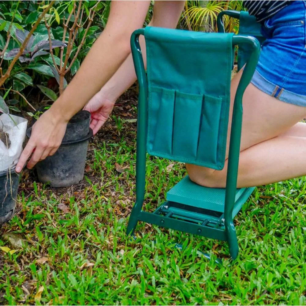 4PCS Garden Kneeling Stool Side Toolkit,Side Kit Large Tool Pocket for Gardening Lovers,Garden Kneeling Stool Side Kit