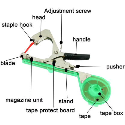 Garden Tools Garter Plants Plant Branch Hand Tying Binding Machine Minced Vegetable Tapener Tapes Home Garden