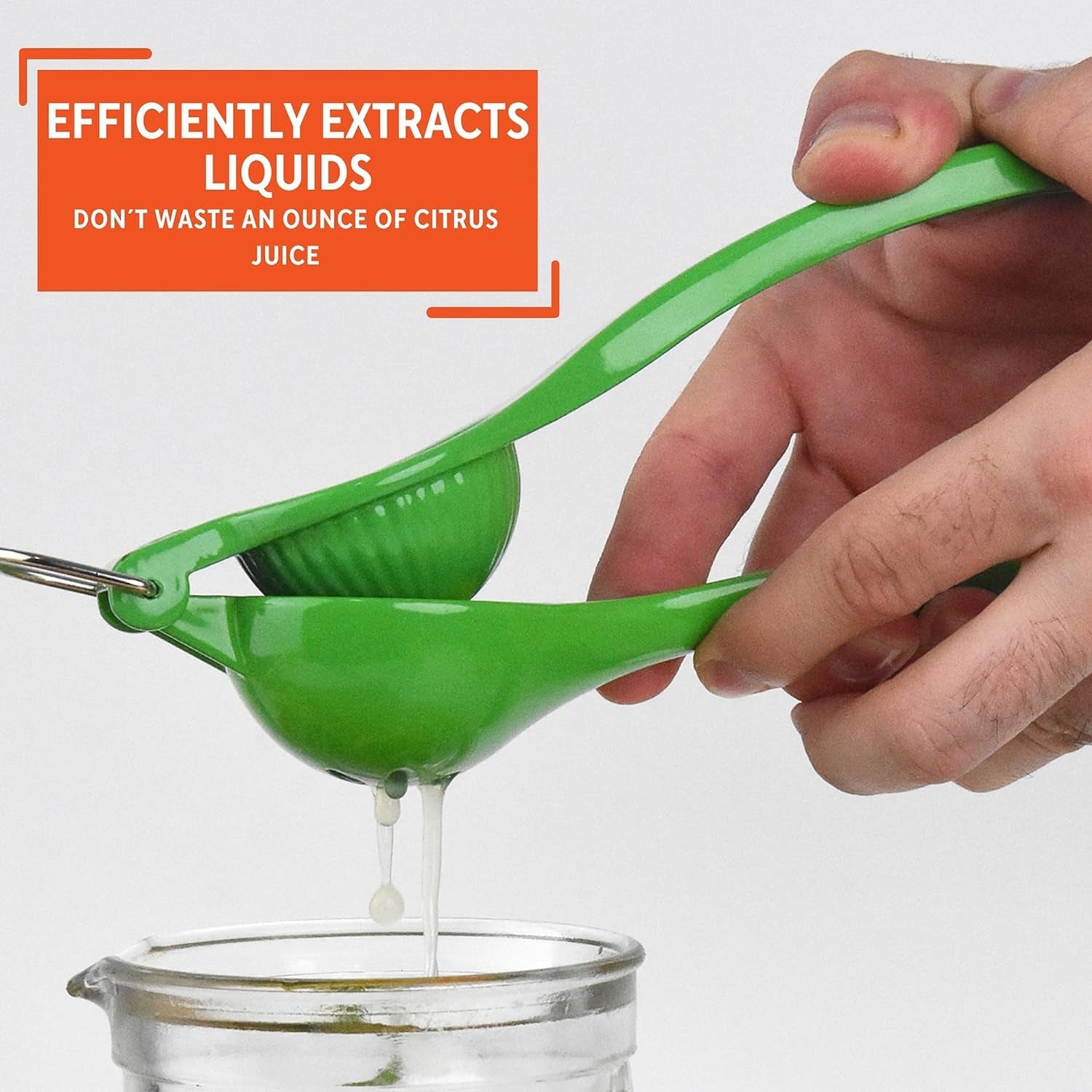 Lemon or Lime Manual Squeezer, Citrus Juicer for Max Extraction, Green