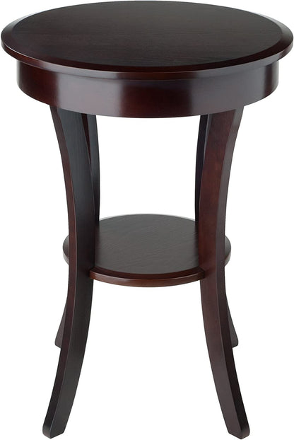 Wood Sasha Accent Table, Cappuccino(Color May Slightly Vary), 20 in X 20 in X 27 In