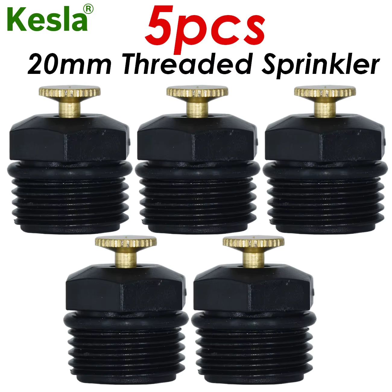 5PCS 20Mm Adjustable Watering Sprinkler 1/2'' Thread Spray Nozzle Garden Lawn Drip Irrigation System Kit Home Garden Tools