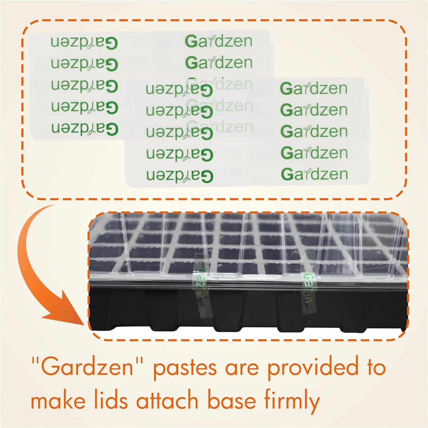 5-Set Seed Starter Tray Kits, Plant Germination Trays, Seed Starting Trays with Dome and Base (40-Cell per Tray)