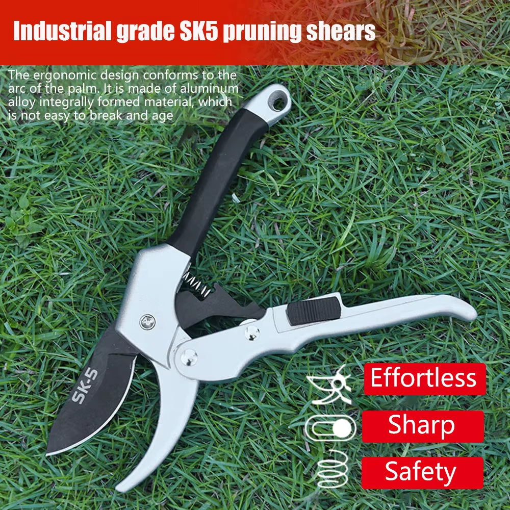 Garden Pruning Shears Plant Trim Horticulture Hand Pruner Shrub Garden Scissor Orchard Branch Shear Tools for Farm Garden Tools