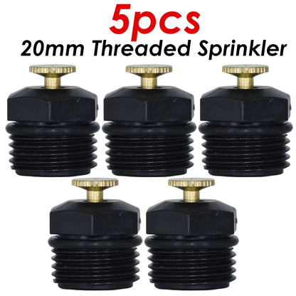 5PCS 20Mm Adjustable Watering Sprinkler 1/2'' Thread Spray Nozzle Garden Lawn Drip Irrigation System Kit Home Garden Tools